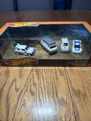 Hot Wheels Premium Diorama Rally Set MG Metro Lancia Delta HW Hauler Ford RS200 Foto 1 de 4