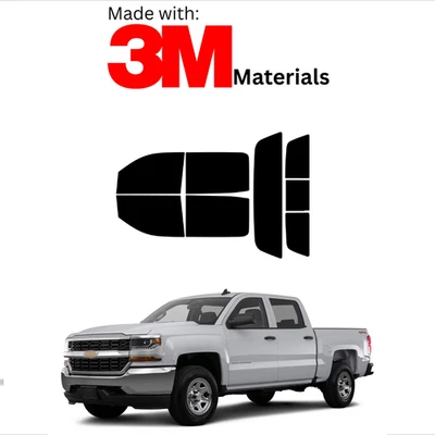 Tinte de ventana precortado para Chevrolet Slvrdo 1500 4 puertas 14-18 cerámica hecho con 3M Foto 1 de 4