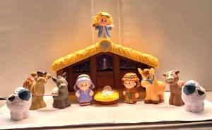 Fisher Price Little People Natività Vintage - Set di 10 Figurine - Foto 1 di 5