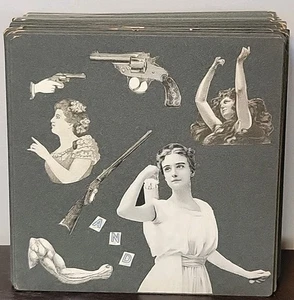 61 Viktorianische Ära Sammelalbum Kunst Seiten Menschen Tiere Antik Handwerk Posten Papier - Bild 1 von 20