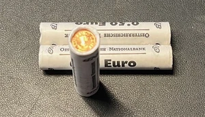 Münzrolle - 50 x 1 Cent Münze Österreich - 2002 - "Enzian" - Picture 1 of 3