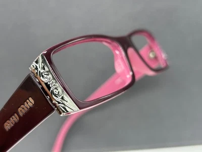 Monturas de gafas Miu Miu mujer marrón rosa cuadrado delgado VMU 10E NP: 165 € Foto 1 de 4