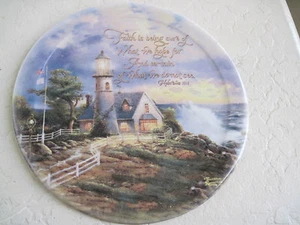 Thomas Kinkade's Have Faith Collection A LIGHT IN THE STORM 5th Plate  - Bild 1 von 5