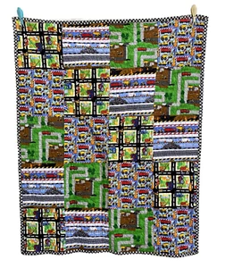 "Jungen gesteppte Decke Bau Straßen Fahrzeuge Städte Kind Spielmatte 29"" x 39""" - Bild 1 von 9