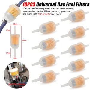 10PCS For 1/4'' 5/16" Line Motorcycle Inline Gas Oil Fuel Filter Small Engine - Picture 1 of 7
