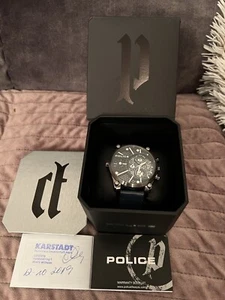Herrenuhr Police Blau Top Zustand - Bild 1 von 8