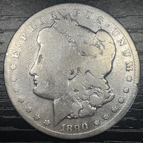1890 CC Carson City Morgan Silver Dollar Good Cleaned Cover