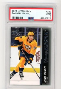 2021-22 UPPER DECK #222 YOUNG GUNS ROOKIE CARD TANNER JEANNOT - PSA 9 MINT - Picture 1 of 1
