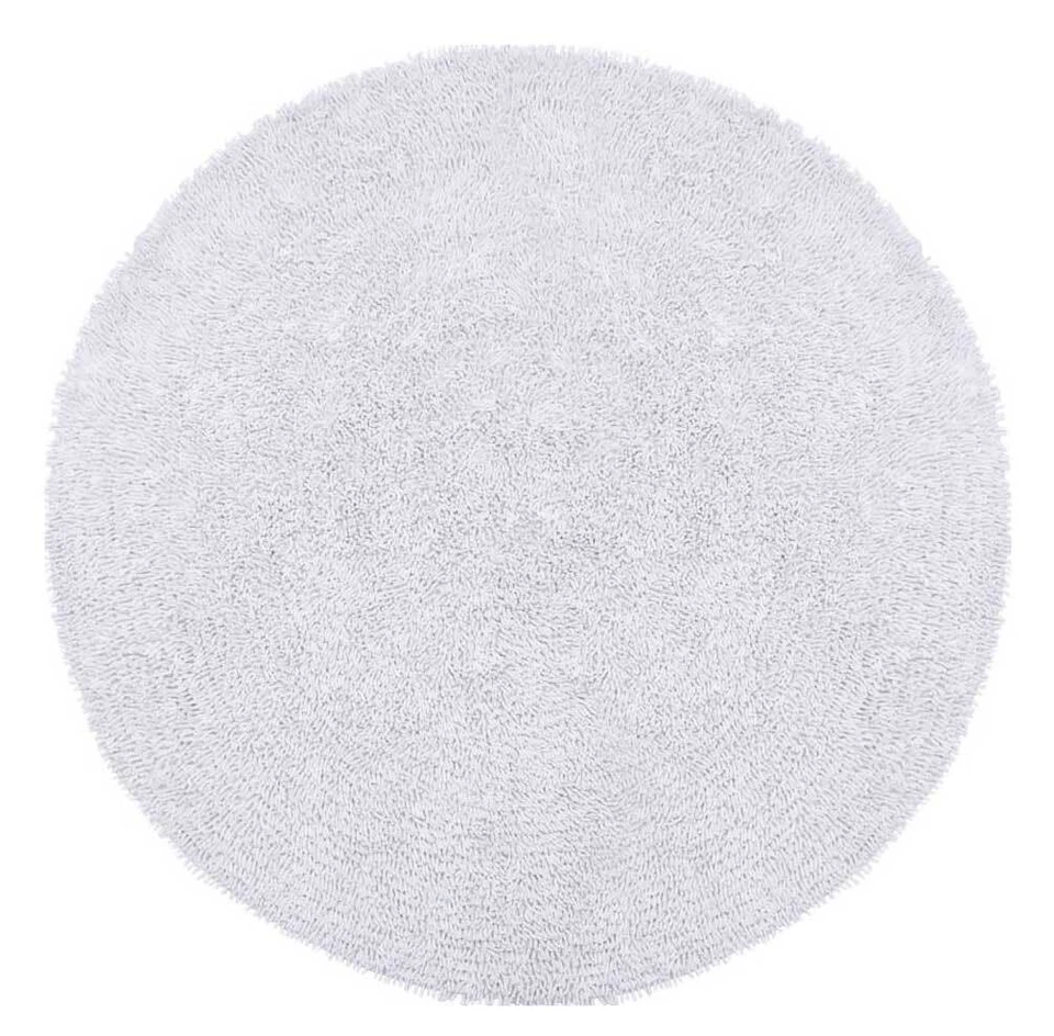 Alfombra Chenille Shagadelic 3x3 Redonda - Blanca Decoración del Hogar Acento Foto 1 de 1