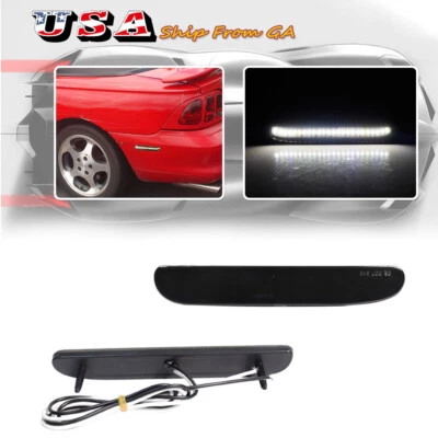 Luces LED blancas marcadoras laterales guardabarros trasero ahumadas para Ford Mustang GT Cobra 94-98 Foto 1 de 4