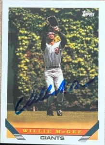 Willie McGee Autographed 1993 Topps #435 - Picture 1 of 1