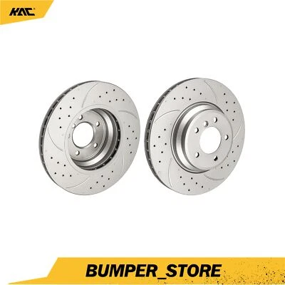 Front Drilled Slotted Disc Brake Rotors For BMW 335is 335xi 335d 34386 - Image 1 of 4