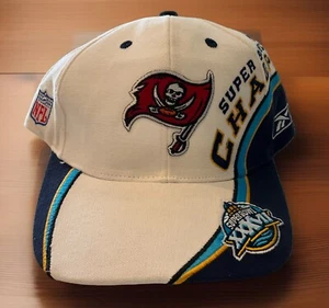 Vintage NFL Buccaneers Reebok 2003 White Hat Super Bowl #37 Tampa Bay - Picture 1 of 9