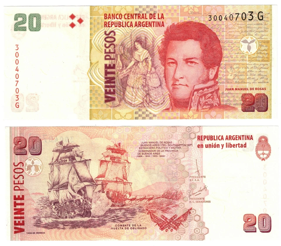 2003 Argentina  P355c 20 Pesos Series  Banknote UNC - Image 1 of 1