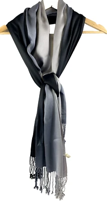 Collection Eighteen Scarf Shawl Wrap 20" X 70" Rayon (Silky Feel) Blue Ombre - Image 1 of 4