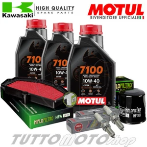 Tagliando KAWASAKI Z 650 2021 2022 2023 / Motul 7100 10w40 + Filtri Candele Z650 - Foto 1 di 6