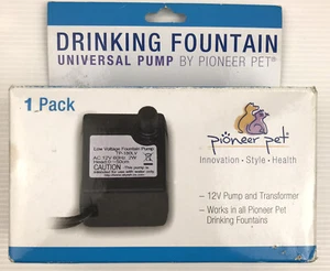 Pioneer Pet Fountain Universal Pump & Transformer ~ 12V, 100% Tested, New In Box - Picture 1 of 6