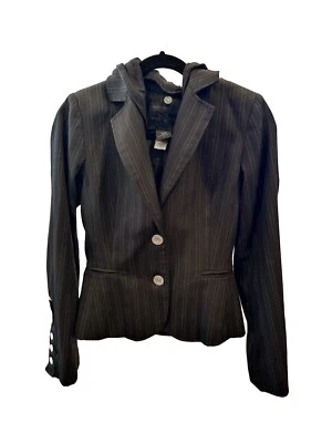 Chaqueta Blazer True Religion a Rayas con Capucha Foto 1 de 4