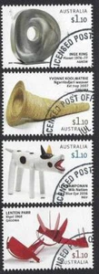 AUSTRALIA 2021 CONTEMPORY SCULPTURE SET OF 4 FINE USED - Picture 1 of 1