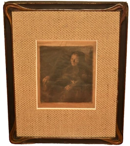MAX SVABINSKY Original Vintage Signed Lady Grandmother Portrait Drypoint Etching - Picture 1 of 12