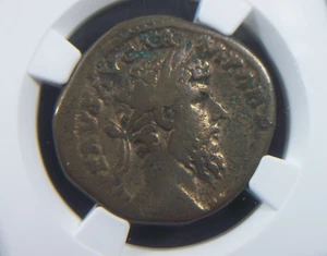 Roman Emperor Lucius Verus Sestertius, 161-169 AD  NGC Fine 6002 - Picture 1 of 5