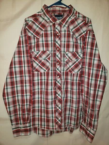WRANGLER MVG228M Men's Plaid Cowboy Shirt - Size: XXL/XXG/TTG - Picture 1 of 4