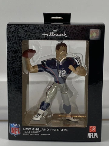 Hallmark Tom Brady New England Patriots Ornament 4 Inch Figure The GOAT sealed Cover
