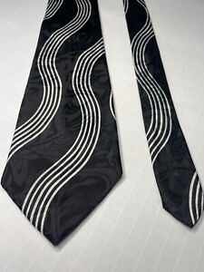 Flo Rence Vintage Tie - Black - Geometric - Polyester