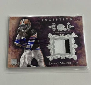 2014 Topps Inception /50 Johnny Manziel Auto and Relic Rookie RC CARD BAS QR - Bild 1 von 2