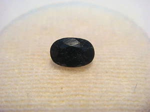 Midnight Blue Sapphire Gemstone Oval Cut 6 mm x 4 mm 0.75 carat Natural Gem - Foto 1 di 3