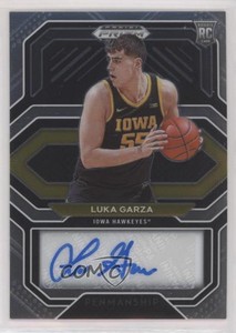 2021-22 Panini Prizm Draft Picks College Penmanship Luka Garza Rookie Auto RC