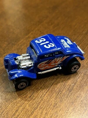 VINTAGE MATCHBOX MBX LOOSE 33 WILLYS STREET ROD WHITE HEAT BLUE 313 - Image 1 of 4