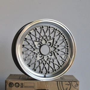4 ROTA WHEEL OS MESH 15X7 35 4X100 67.1 RYL STEEL GREY . - Picture 1 of 5