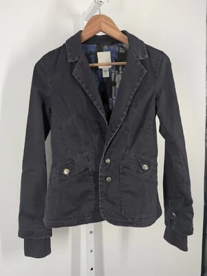 Diesel Vintage Y2K Faded Denim Twill Deconstructed Blazer Jacket S Cyber Punk  - Image 1 of 4