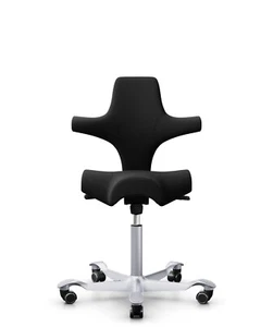 HAG Capisco 8106 schwarzer Sitz, Gestell silber Bürostuhl, Schreibtischstuhl - Bild 1 von 3
