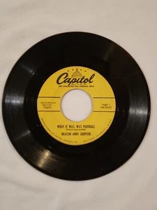 Deacon Andy Griffith - What It Was, Was Football - 45 rpm-1953 / Capitol Records - Imagen 1 de 2
