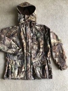 CABELAS Dry Plus Advantage county woods Camo Hunting zip hood coat jacket L - Picture 1 of 11