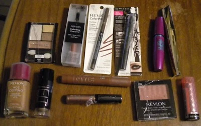 LOT OF 12  ASSORTED MAKE UP-NYC, MAYBELLINE, L'OREAL, & REVLON - Image 1 of 4