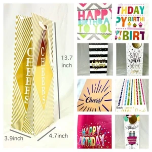 Wine Bottle Gift Bag Birthday cake cheers party for him/her - Picture 1 of 89