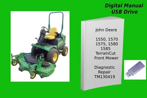 John Deere 1550 1570 1575 1580 1585 TerrainCut Cortacésped Delantero Manual de Reparación - Imagen 1 de 1
