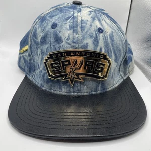San Antonio Spurs NBA Snapback Mütze PRO STANDARD LEDERKREMPE Denim Kappe Gold Logo - Bild 1 von 11