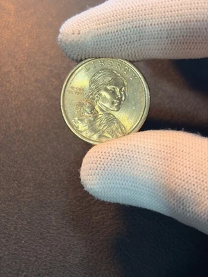 USA One $1 Dollar Sacagawea Coin Wampanoag Treaty 1621 - Image 1 of 4