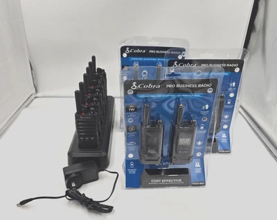 Cobra PX655-BCH6 6-pack Pro Business Radios W/ Charging Dock + 6 NEW PX500 - Image 1 of 4