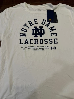 Notre Dame борьбы ирландский лакросс под Armour коротким рукавом рубашка 2XL белый - Изображение 1 из 4