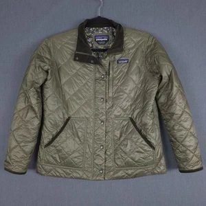 Patagonia Back Pasture Jacke Damen Large grün gesteppt Cordkragen 26585 - Bild 1 von 13