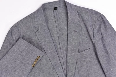 J Crew Ludlow Somelos Solid Gray Cotton/Linen Blazer Jacket 38 R - Image 1 of 4