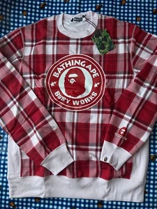 A Bathing Ape BAPE Valentine Logo Sweatshirt 2XL Unisex Mint Rare - Picture 1 of 6