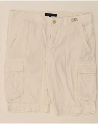 TOMMY HILFIGER Womens Cargo Shorts W34 Large White Cotton HF03 - Image 1 of 4