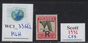 WC1_33662 COLOMBIA. 1932 air post registration stamp. Sc. CF5. MLH - Picture 1 of 1