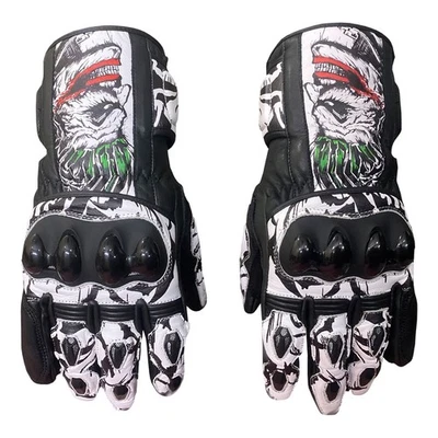Joker Guantes de Cuero para Carreras de Motocicletas Protección Motociclista Motocicleta Equipo de Montar Foto 1 de 4